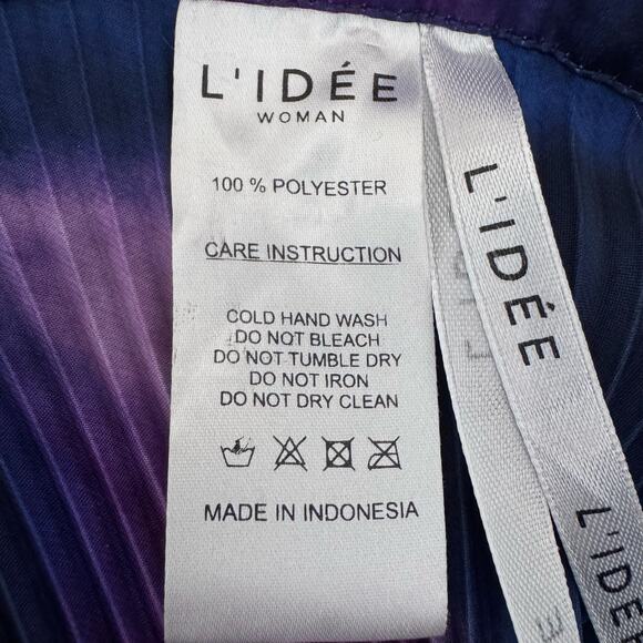 L'IDEE Bisous Pleated High Waisted Trouser Pants Women's 14‎ Galaxy Artsy Unique - Picture 12 of 15